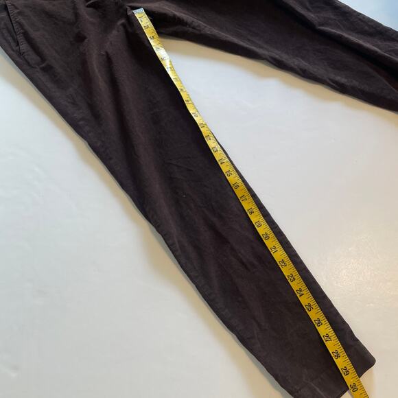 Mason's Velvet Straight Leg Pants Size 44 (US 10) Chocolate Brown Mid Rise Italy - Picture 10 of 10